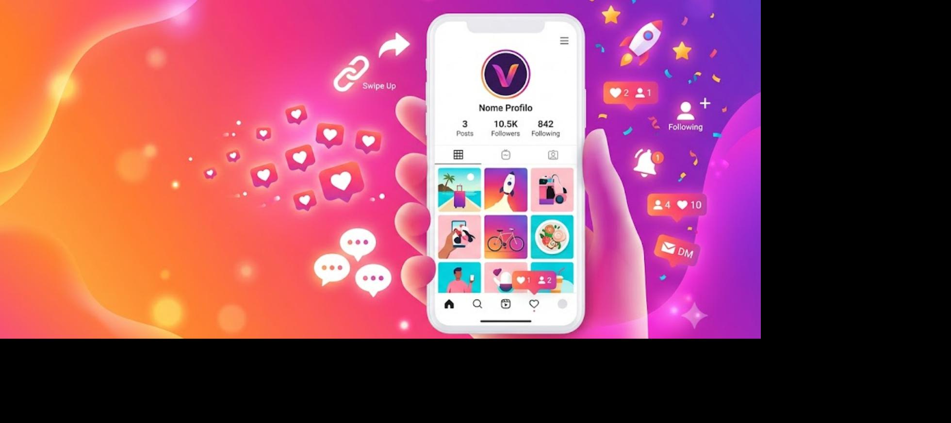 Profilo Instagram ottimizzato con bio, link in bio e highlights che convertono